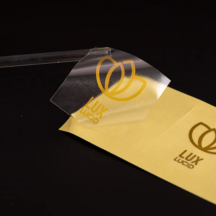 Custom Logo Transparent Vinyl Stickers Sheet Printing Design Clear Waterproof Self-Adhesive Label Stickers