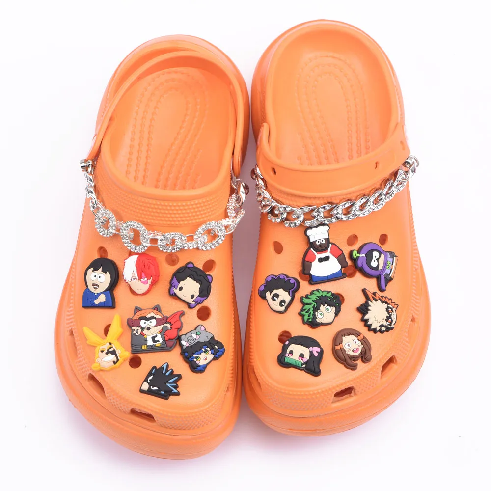 One Piece Soft PVC Customized Decorations Style Shoelace  designer Shoe Charms