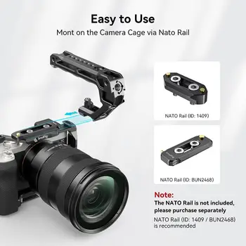 SmallRig Universal Lightweight Quick Release NATO Grip for DSLR Camera Cage Top Handle - 3766 product image