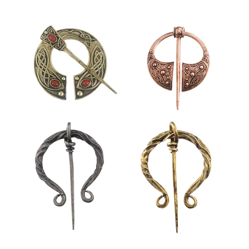 Penannular Cloak Pin Hand Forged Viking Style Spiral Belt Buckles Brooch  Buckle Medieval Clasp Cloak Pin Viking Jewelry for Men