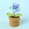 Rosa azul degradado+mini cuenco de hilo pequeño