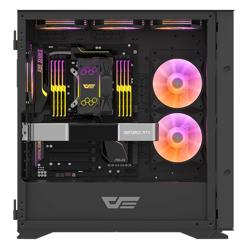 Darkflash Computer Case Metal Sheet Black Steel Black and White  Gaming PC Case PC Build PC Gaming Setup Gaming Cabinets