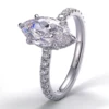 real solid 18K gold lab diamond ring