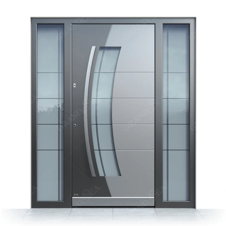 Best Price Modern Design Double Open Design House Main Entrance Anti Rust 304 Ss Security Stainless Steel Front Door