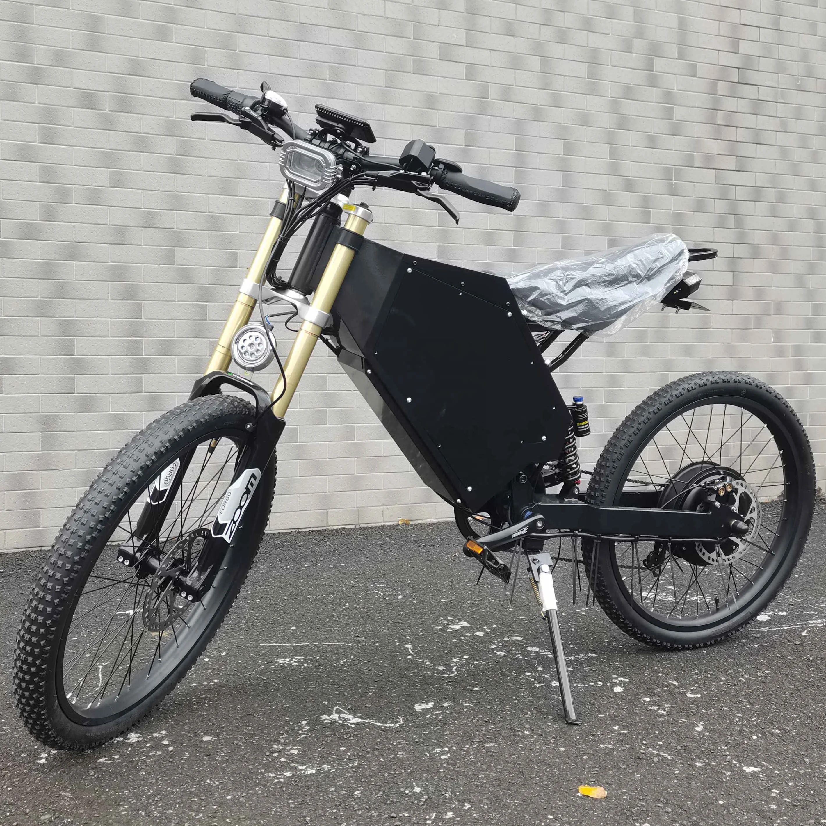 bomber electric bicycle Exclusive Customize FC-1 Stealth Ebike Strong Steel Frame Fit 7  solid dual suspension $10,000 E-Bike // 2021 Stealth