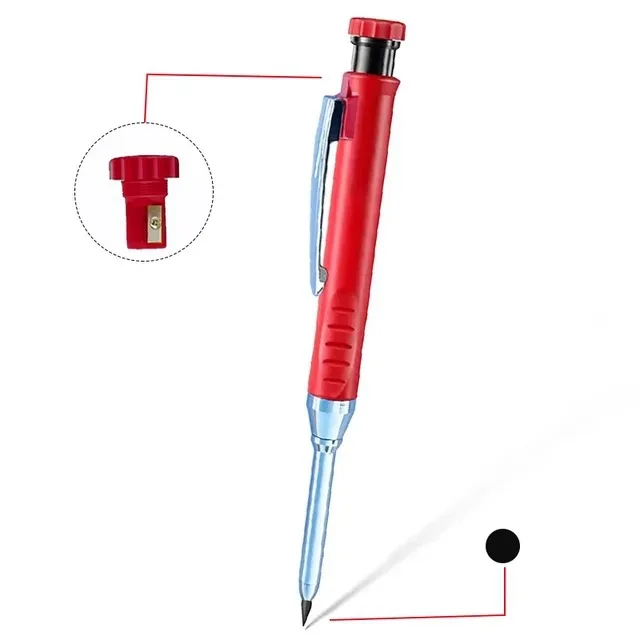 Профессиональная Инженерная ручка для деревообработки 2 8 мм металлический плотницкий карандаш с логотипом на заказ длинной головкой глубоким отверстием пластмассовый