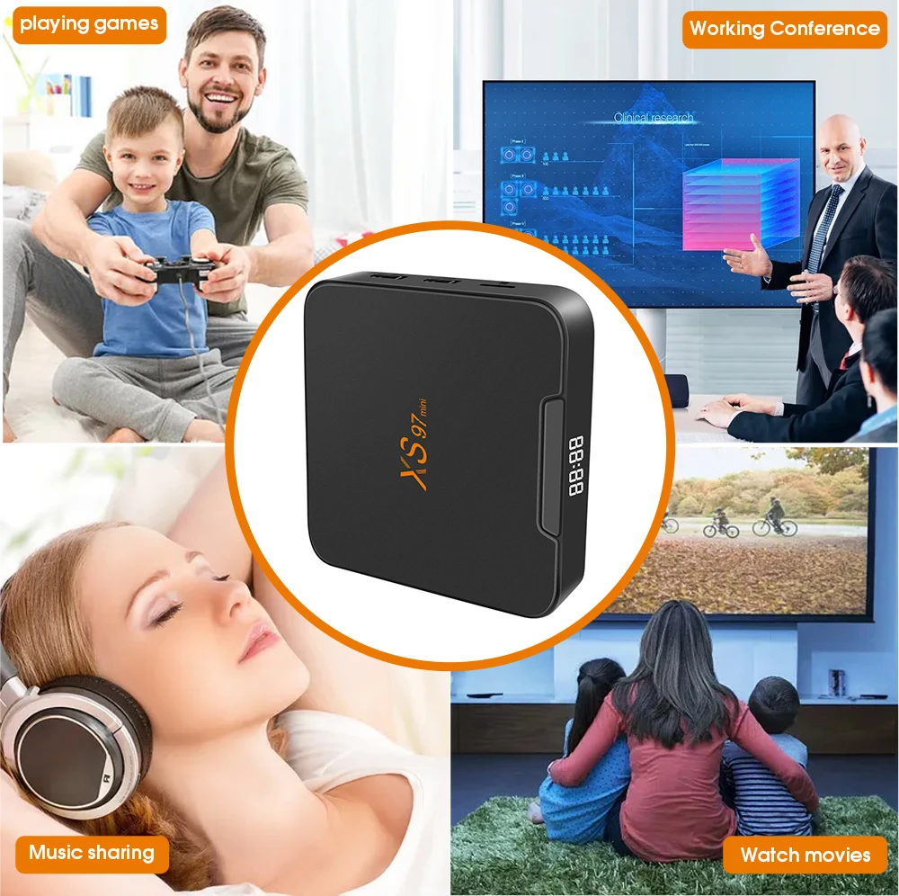 X96 Mini OTT IPTV Internet Smart TV Box 4K Ultra HD Android 7.1 Quad Core  2.0GHz RAM:1GB/ROM:8GB Network Streamer Media Player 