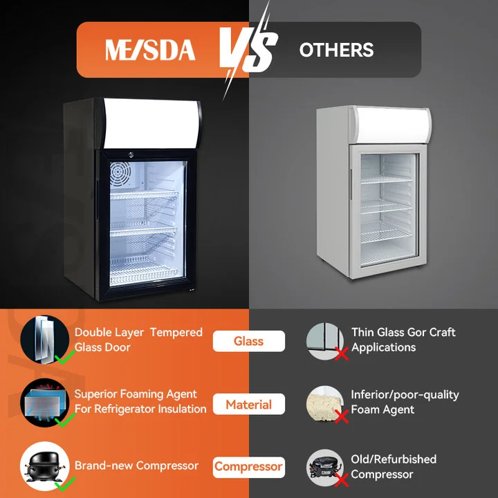 MESDA製の冷蔵庫、モデルSC40B MEISDA SC40B 40L Mini Commercial Display Cooler for Beer