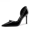 All-black 6cm stiletto heel