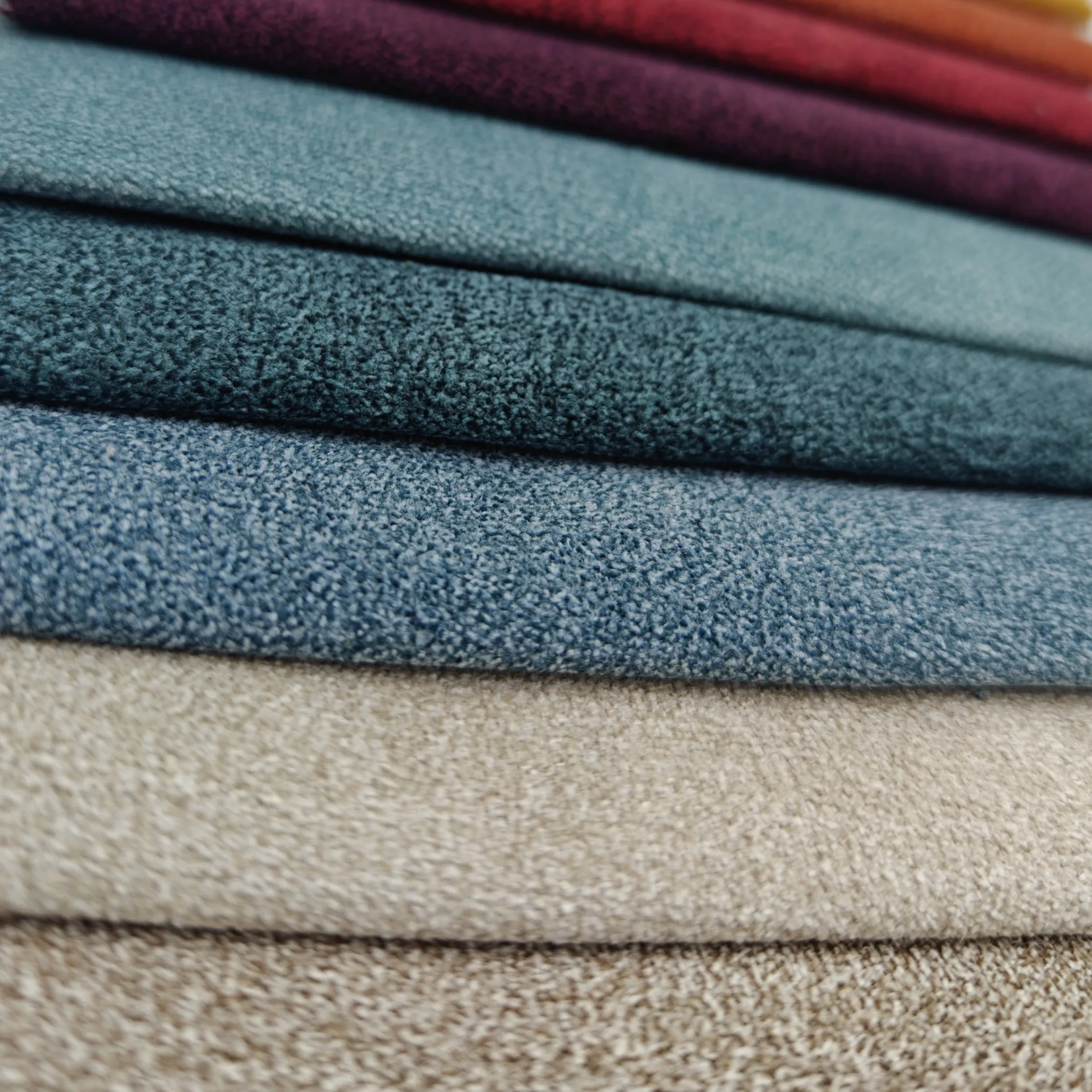 NO MOQ Home Textile 100%  Polyester Two-Tone Sofa Fabric Material for Sofa