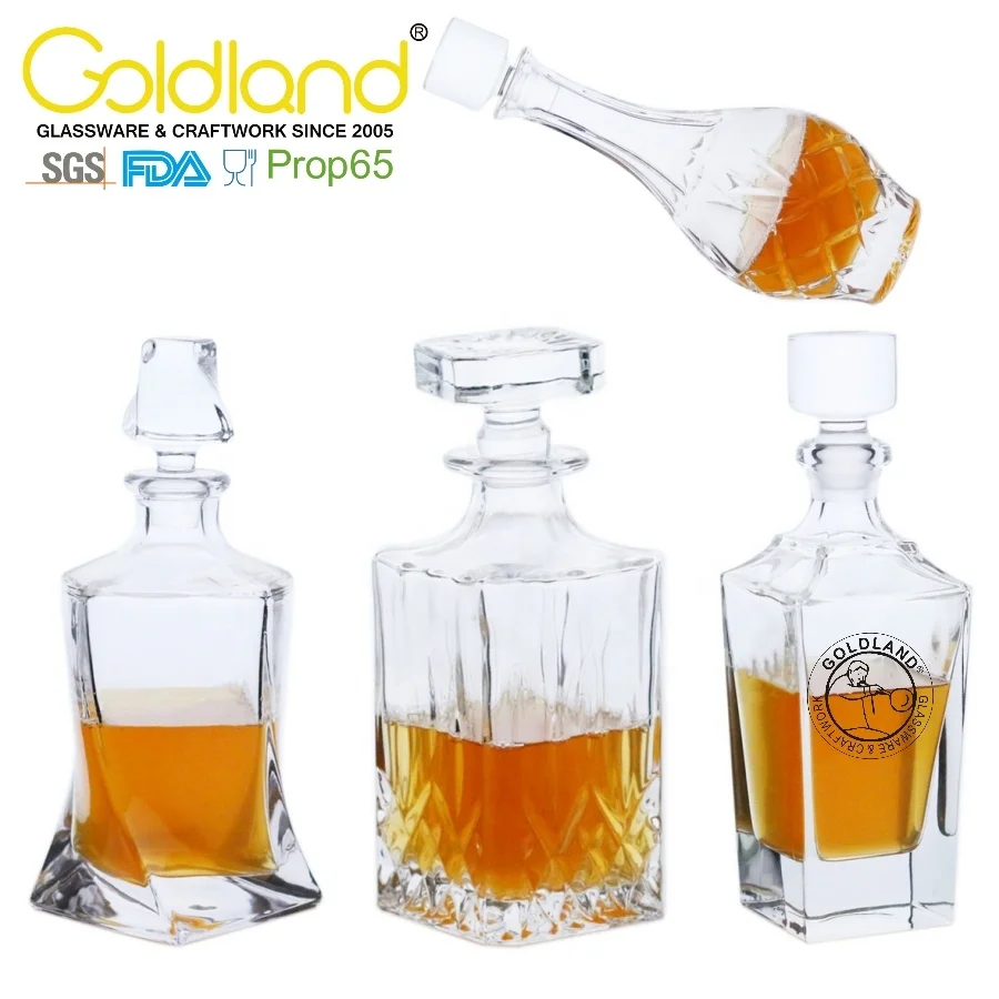 Custom Crystal Whiskey Decanter Classic Engraved Glass Spirit Decanter Hand Cut Liquor Decanter