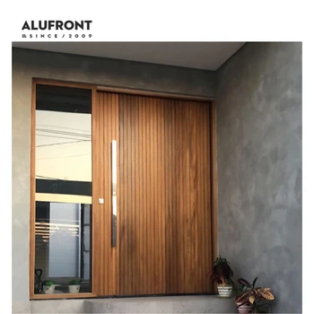 ALUFRONT Customized High Quality Modern Design Aluminum Front Door Solid Aluminium Doors Pivot Entry Doors for House