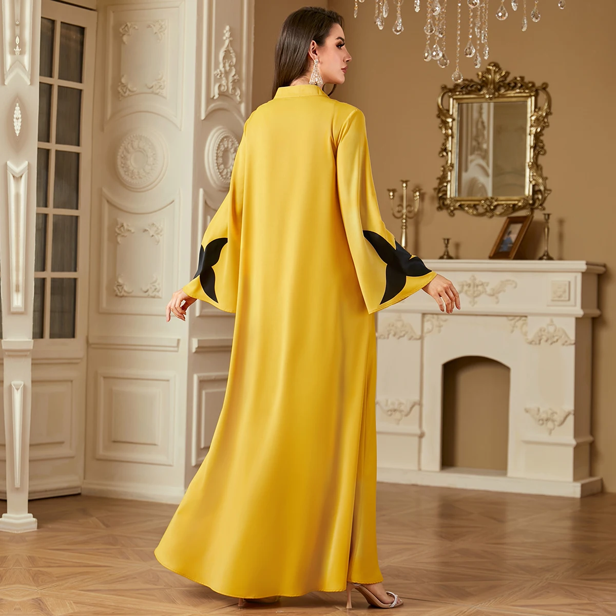 arabian women dresses Delicate Embroidery Dubai Kaftan Abaya Arabic Dress XL / 60 Inches / No Scarf The long sleeves and A 74 Arabian Women's Fashion ideas