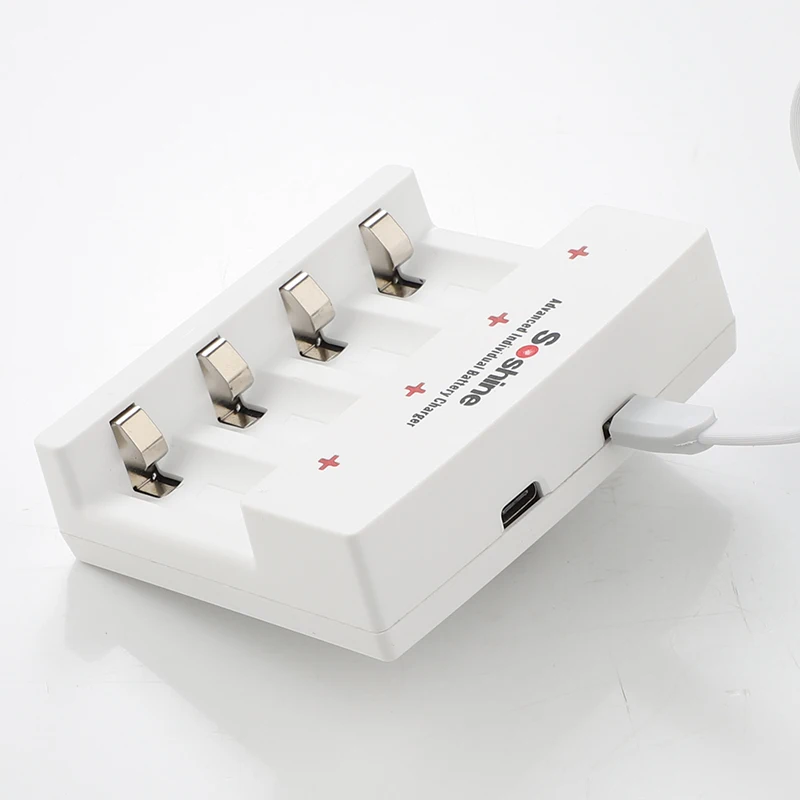 Cargador Para 4 Pilas CR123A/CR123R - Sin Pilas Incluidas, No Apto Para Cámaras De Vigilancia