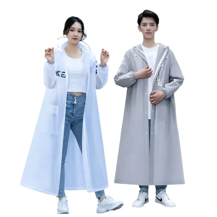 Customizable pattern on back Waterproof wholesale raincoat long adult single one-piece thickened rain poncho outdoor hiking