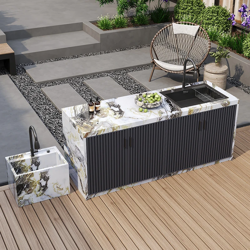 product custom outdoor utility sink washbasin operation counter courtyard washbasin with waterproof storage cabinet-7