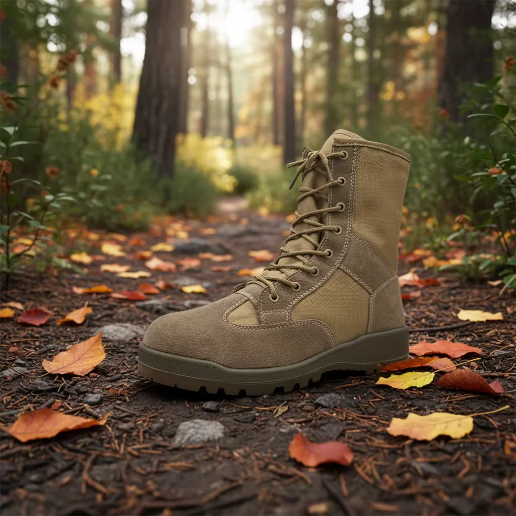 HY,Special Training Anti-tear Natural Suede Leather Combat Boots High Performance Bouncy Support Sole Sand Fighting Boots HSM323