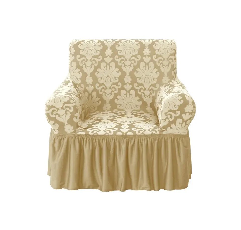 Sunwin Wholesale Universal Custom High Stretch Sofa Slipcover With Skirt Seersucker Sofa Cover for Home