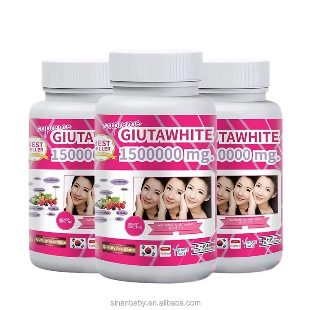 kapsul glutathione terbaik S-acetyl 1.500.000mg Pil Pemutih Kulit,Meningkatkan Kesehatan Kulit Anti-penuaan Dan Menghilangkan Flek Hitam Suplemen #APLB