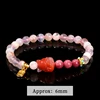Bracciale in Agata Naturale Ciliegia con Volpe a Nove Code