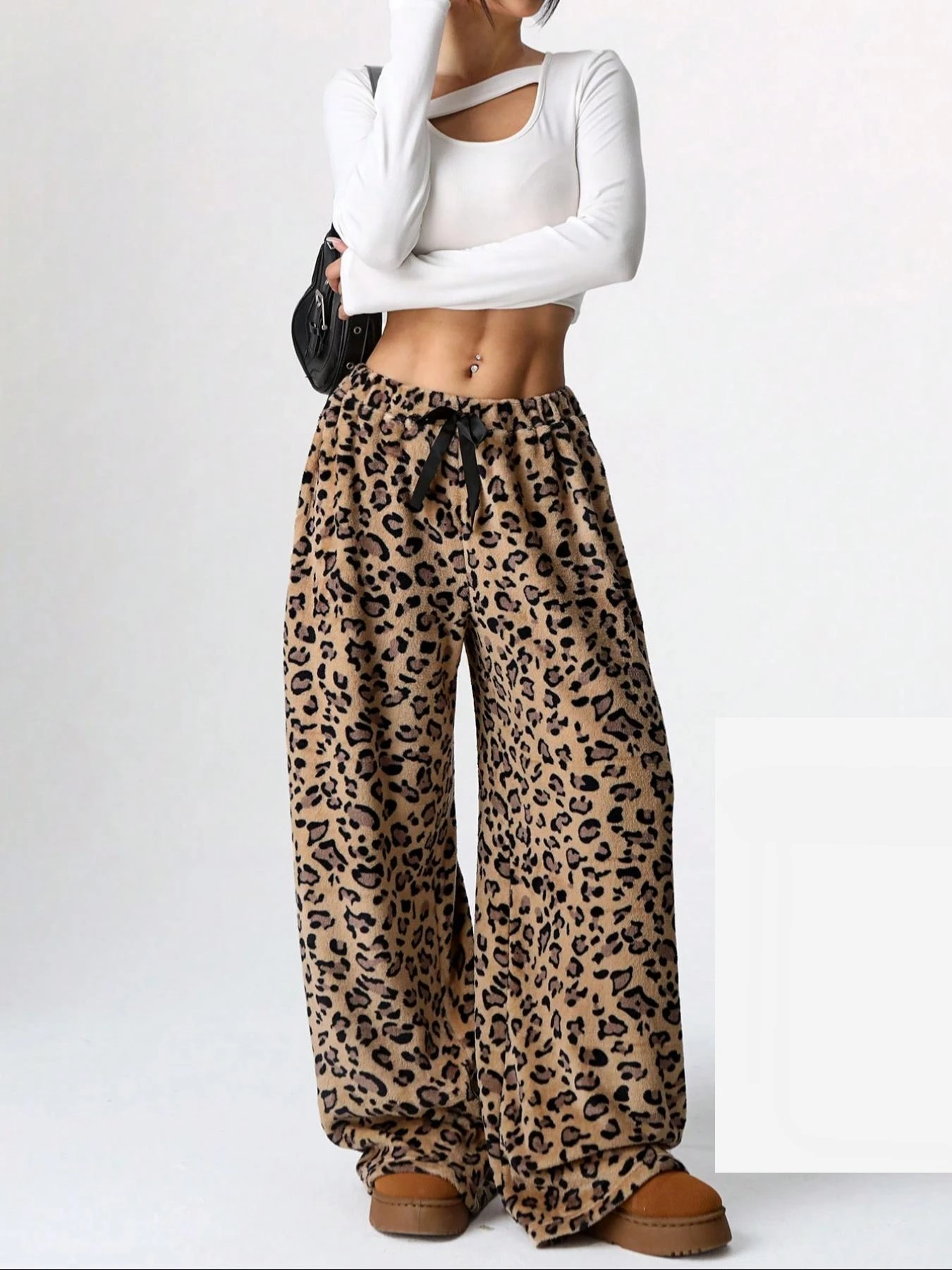 Night Lab Leopard Sweatpants y2k