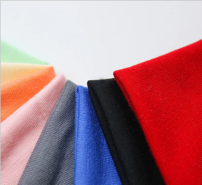 Popular 92% Rayon 8% Spandex Soft Elastic Knitting Single Jersey 4 Way Stretch Fabric for Underwear and T-shirts