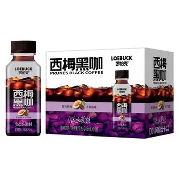 245ml Robertsimi Light Black Cold Coffee Ready-to-Drink Instant Iced with Sugar Pack of 10 Bottles
