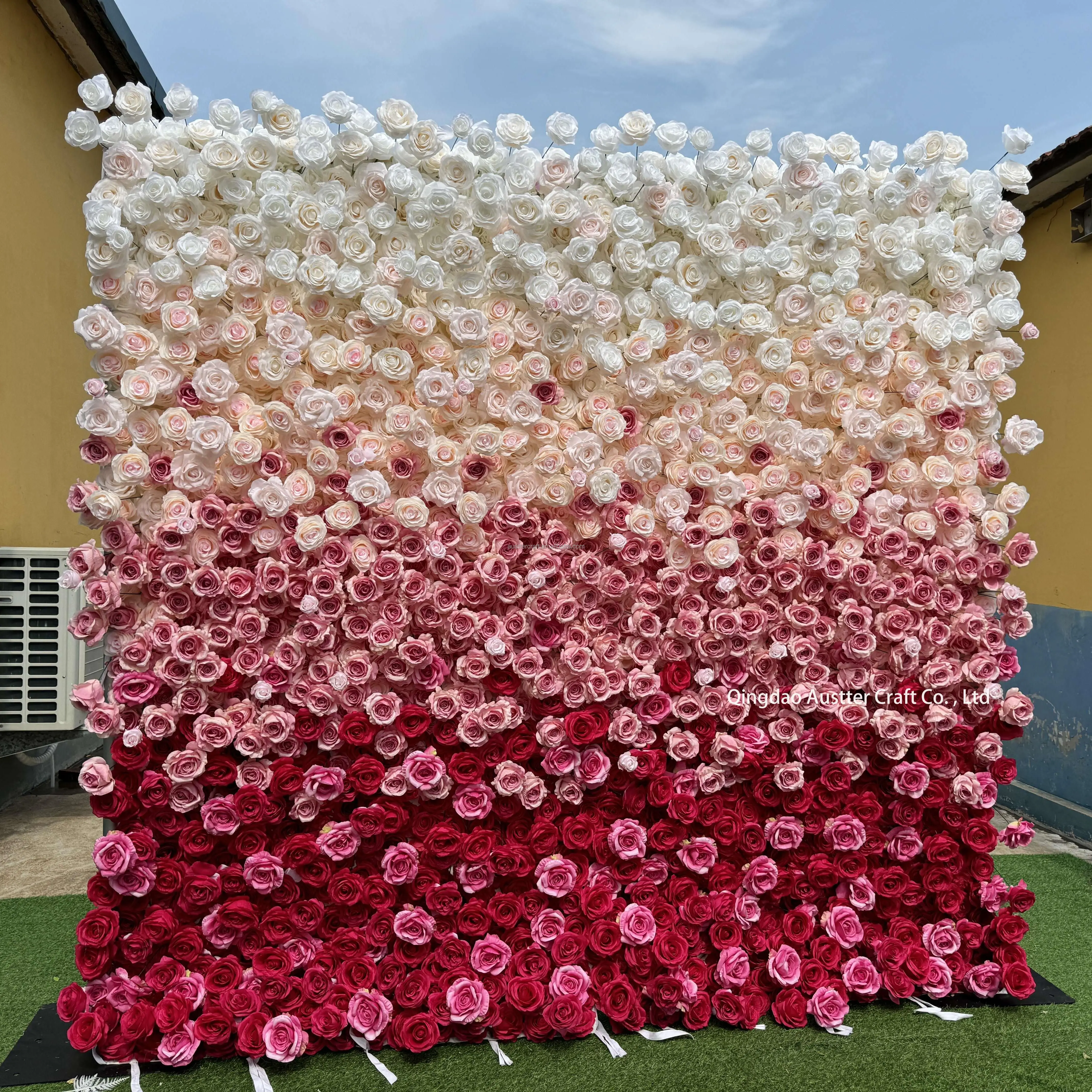 Custom Pink Floral Wall Backdrop Panel for Weddings - 3D Roll-Up Artificial  Silk Flower Decor for Events \u0026 Parties, image size:4284x4284