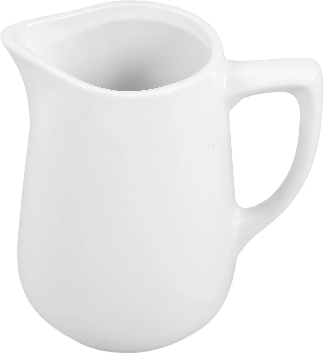 White milk jug with handle, ceramic milk jug for coffee cream salad, maple syrup dispenser, factory direct sales