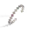 Bracciale quadrifoglio in oro bianco con diamanti