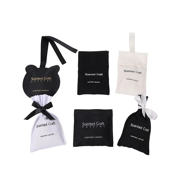 product custom pattern scented sachets with ribbon vermiculite fragrance bag car air freshener for wardrobe closet629-6