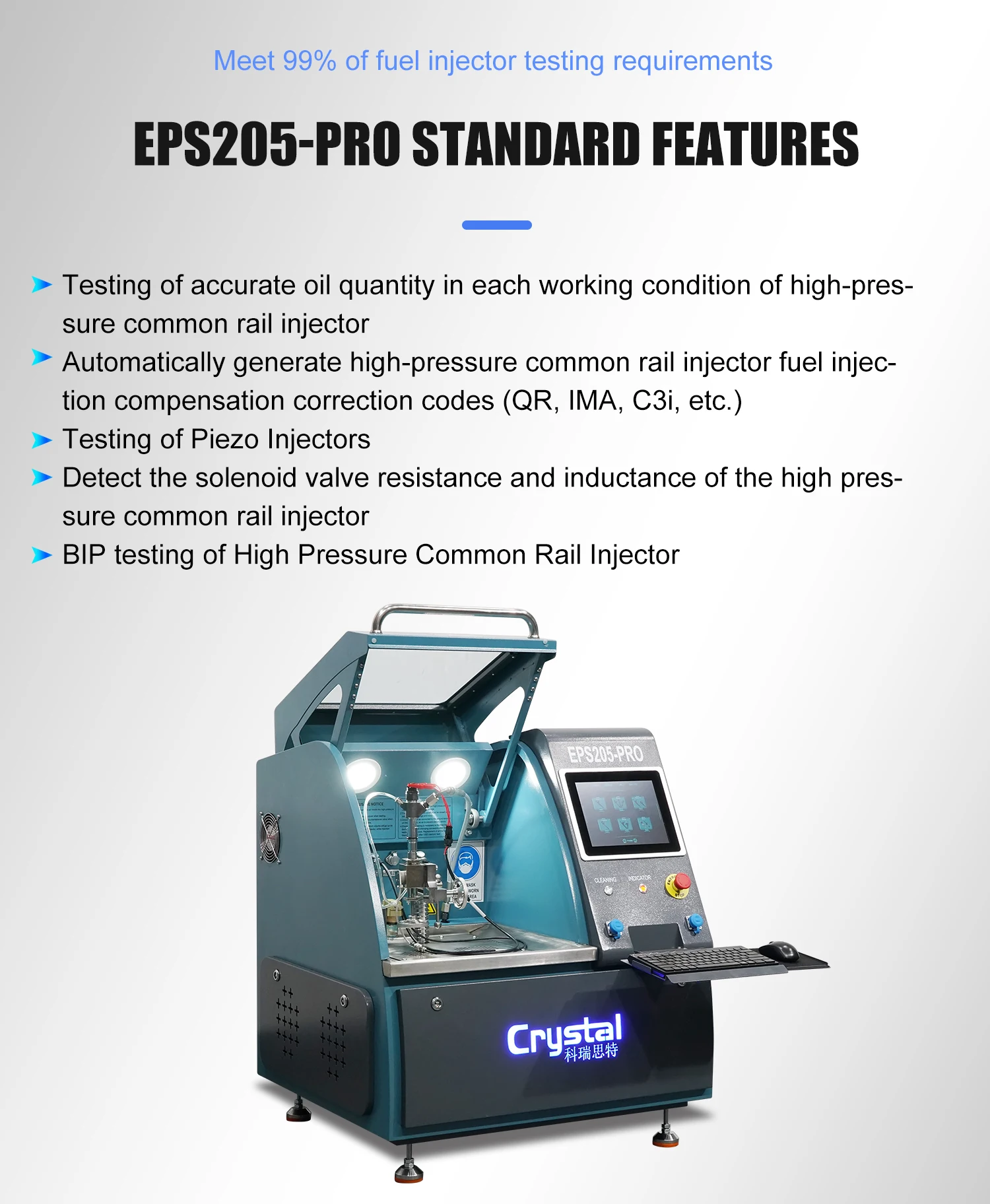 Accurate common rail injector tester diesel injectable test bench testing equipment EPS205-PRO