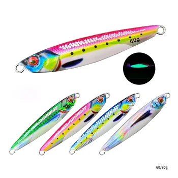 Metal Jig Long-Cast Sea Fishing Artificial Hard Bait 3D Printed Scaly Glow-in-the-Dark 60g 80g Mackerel – Metal Jig – view 3
