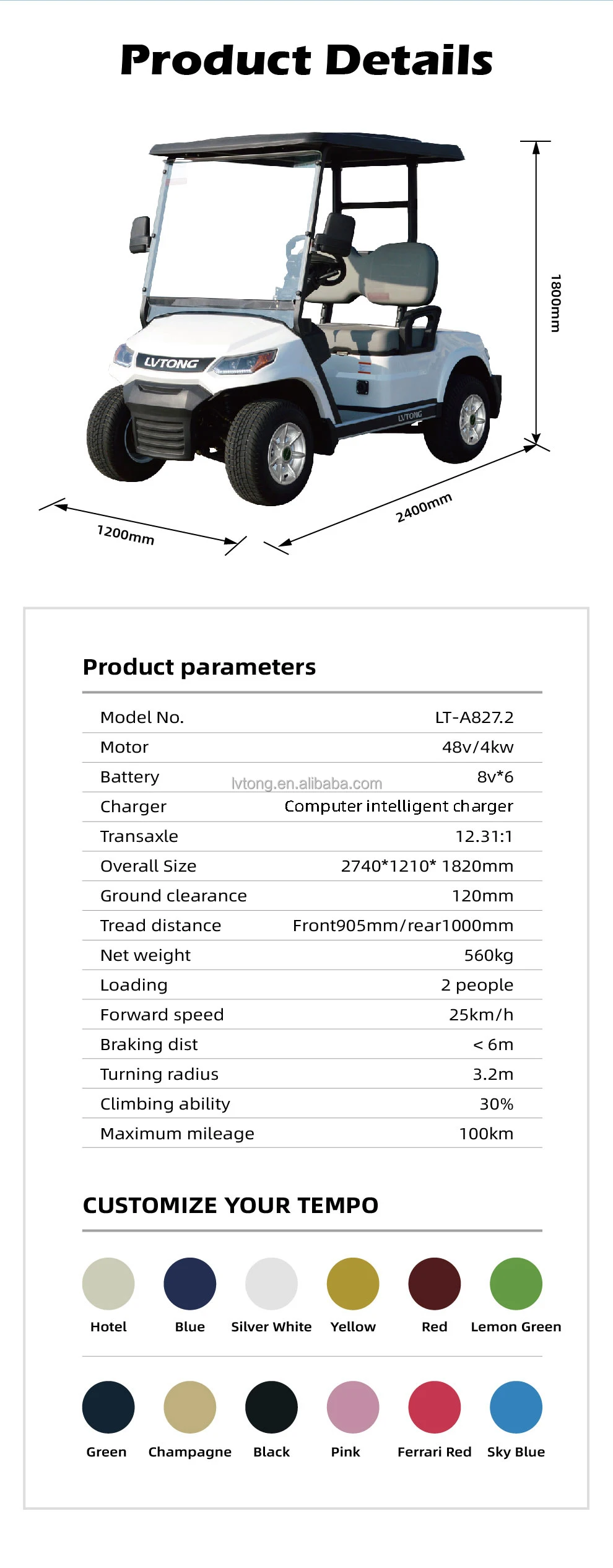 Meter Cart Golf Cart Dimensions In Meters