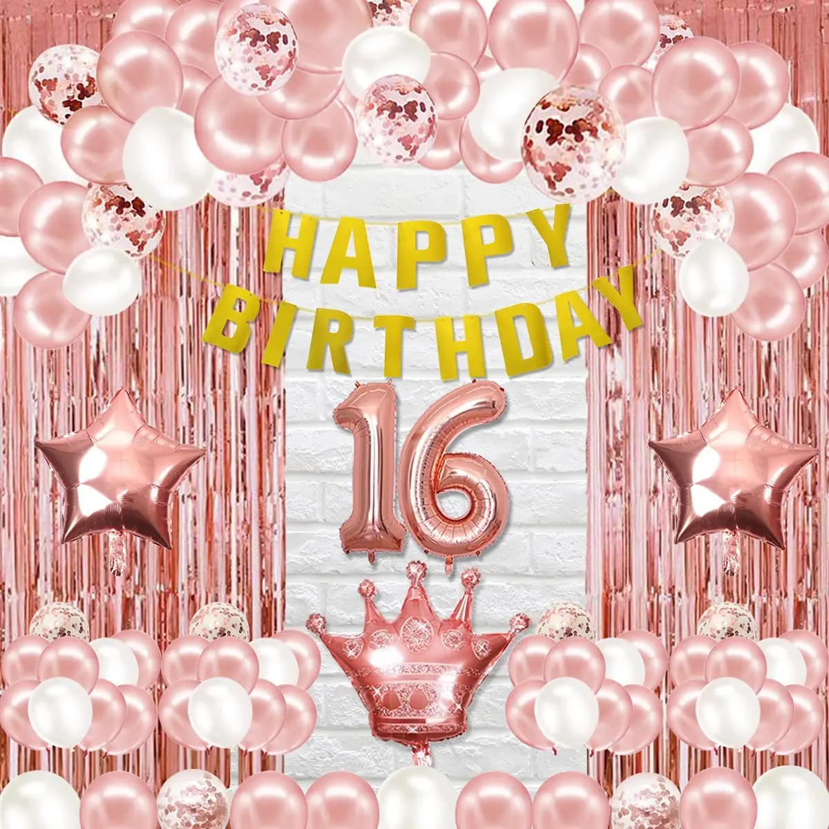 Source Rose Gold Sweet 16 Balloons Party Decorations Sweet 16 ...