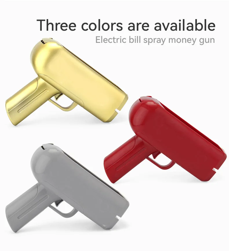 Gold Money Toy Gun Super Gun Shooter Playing Spray Cash