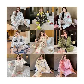 fashion show high quality Solid color sexy seduction girl large size pajamas satin mulberryies suspender silk sleepwear nighty