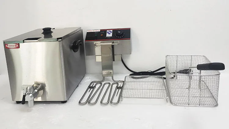 8l Commercial Electric Single tank Kfc Chicken Potato Chips Corn Dog Deep Fryer with Oil Valve - Image 4