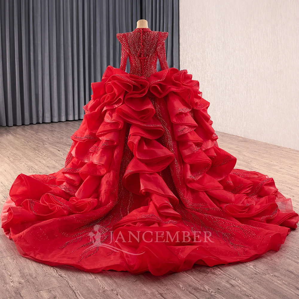 sachin and babi light blue dress Red Elegant Sequin Beaded Long Sleeve Wedding Party Women Dresses for  Engagement Party Dress Vestidos De Fiesta Rsm241149