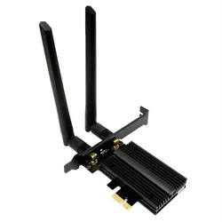 Адаптер Wi-Fi BT PCIe M.2 NGFF на PCI-E 1X беспроводной адаптер с 2 антеннами 6 дБи для Intel AX210 AX200 без