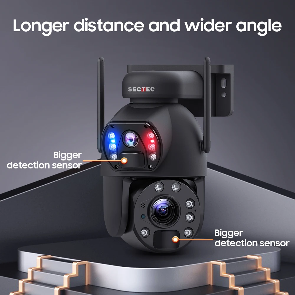 Big Zoom 50X 6mp 3K Dual Lens 4G Solar Camera Metal Case IP66 PTZ Laser Light Dual PIR Camera Human Detection GSM CCTV IP Camera