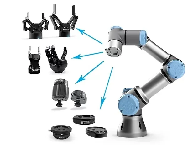 High Performance UR 20 Cobot with AIR PICK Gripper China Supplier Robotic Arm 20kg Payload for Stacking Weightlight Parts