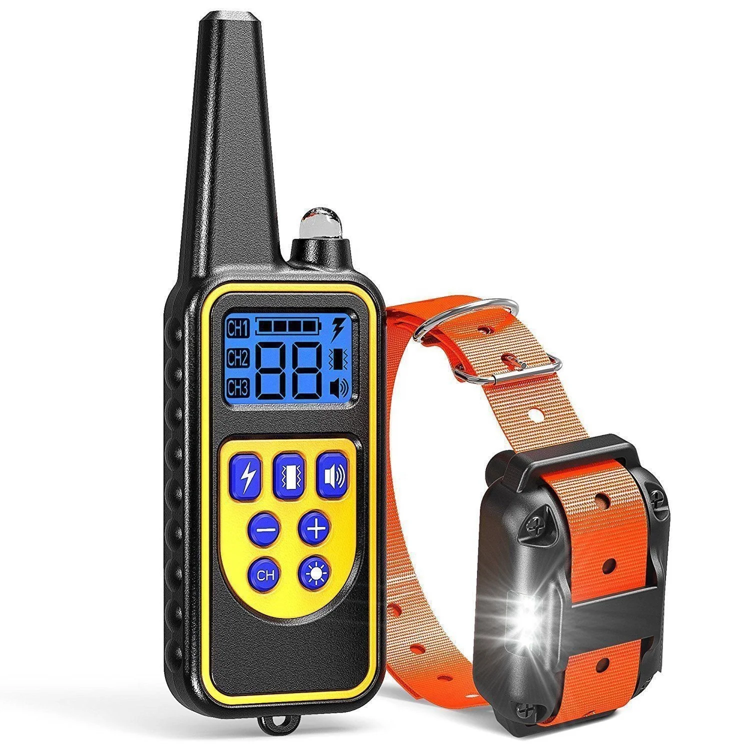 Pet Products Accessories 2024 Anti Bark Shock Collar Rubber Waterproof Electric Dog Training Collar With Control Remote