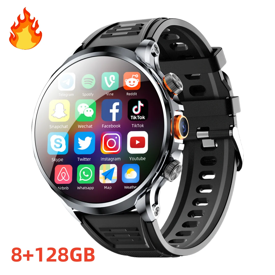 H18 Smart Watch 4G Sim Card HD Camera GPS Sport Tiktok Youtube 1100mAh Battery Relojes Android Smart Watch for Men