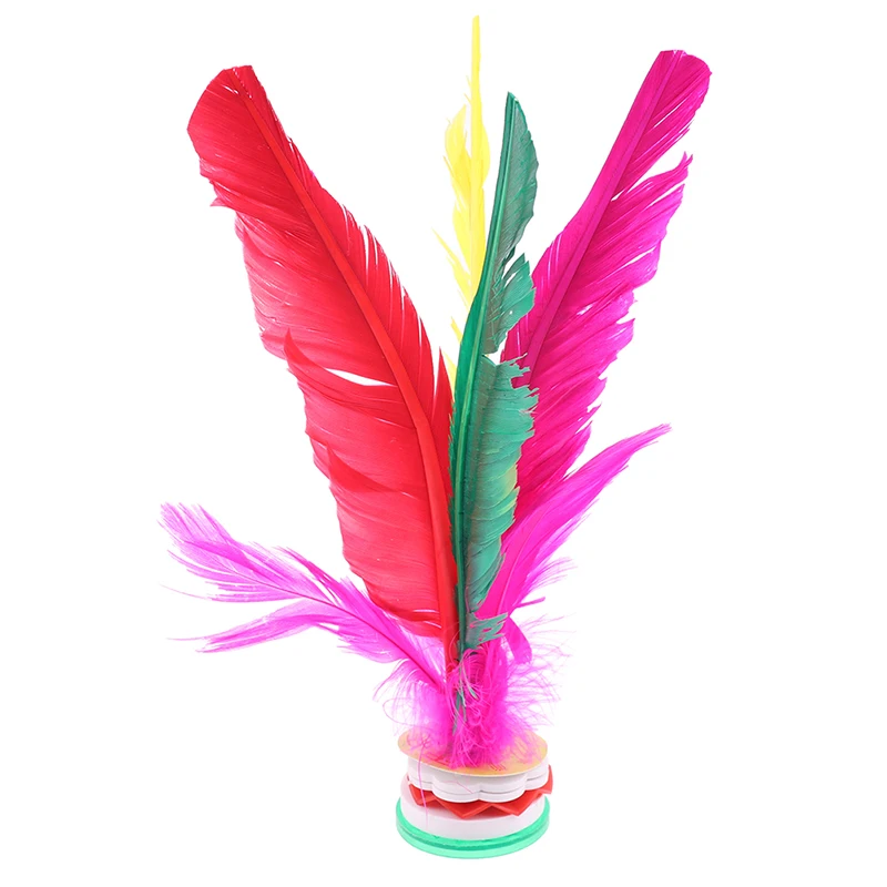 2PCS China Jianzi Colorful Fancy Feather Shuttlecock for Fitness Entertainm S1 