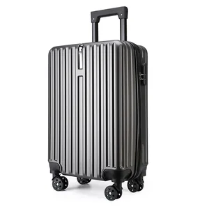 Unisex ABS Aluminum Hardshell Luggage Spinner Wheels Scratch-Resistant Surface Business Suitcase Cartoon Style Zipper Lock