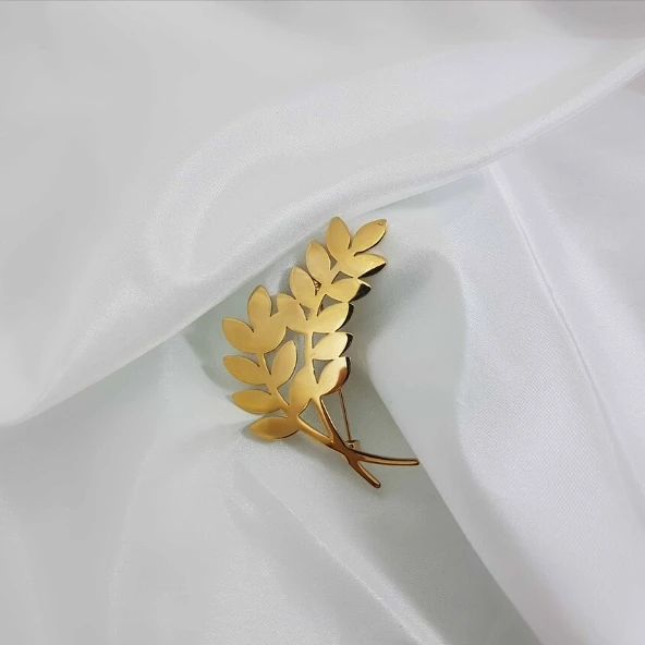 Spilla A Foglia D'Acero LIFKOME Con Microcristalli - Accessorio Elegante Per Abbigliamento Donna - Regalo Autunno Natale