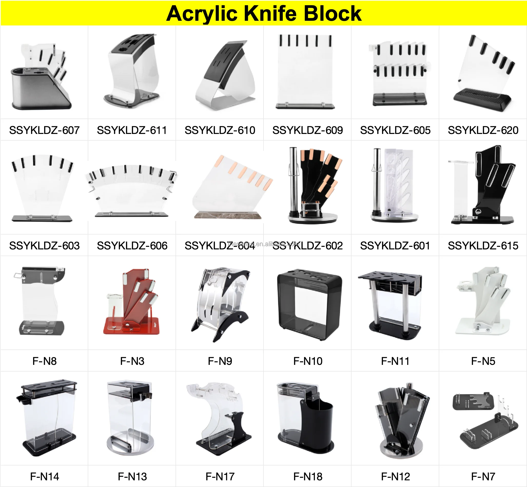 Plastic Knife Holder Plastic Knife Holder Kitchen Supplies Square Black