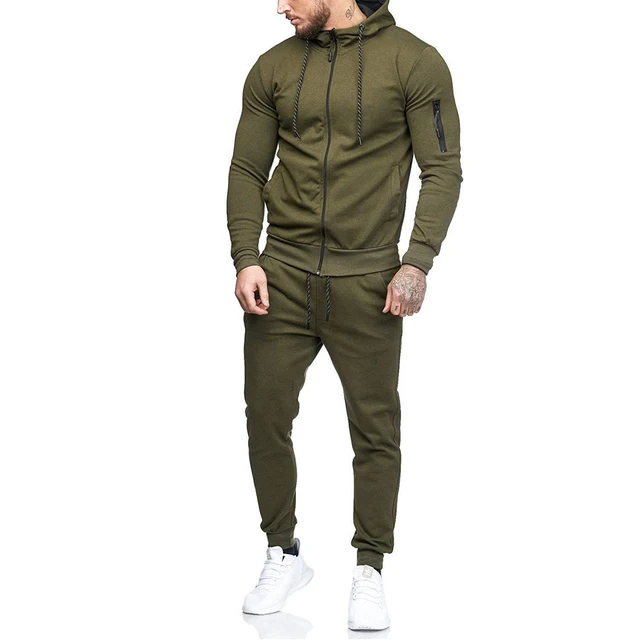 European and American Trendy Men's Sports Suits New Spring and Autumn Casual Fitness Wear Casual Sports Set