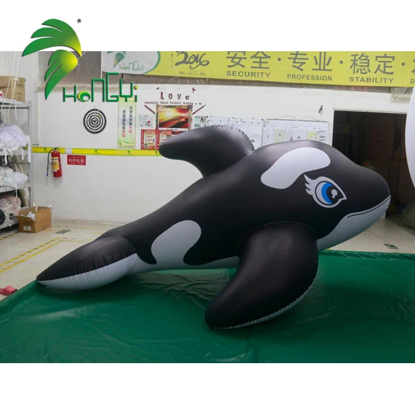 PVC Riding on Black Inflatable Whale Toy With SPH , Hongyi Toys Inflatable  Sexy